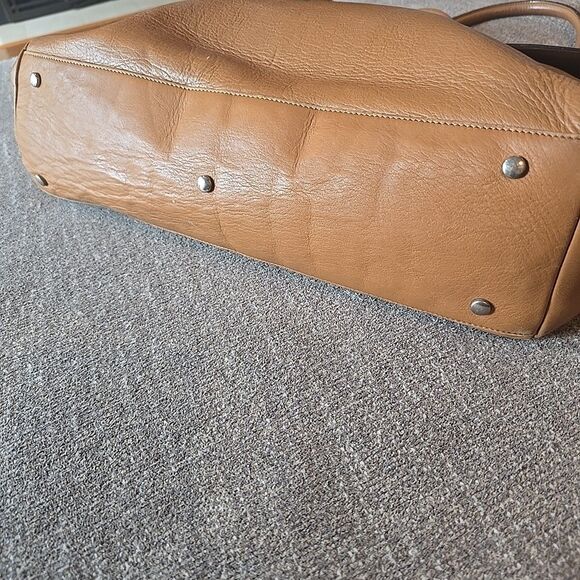 Lamarthe Leather Shoulder Bag Made in Italy Handbag Tote Minimalist Office Prep - Picture 3 of 8